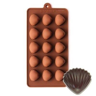 3D 15 Cavity Sea Shell Chocolate Mould Silicone Ice Mould Chocolate Decorating Mould - UG LAND INDIA