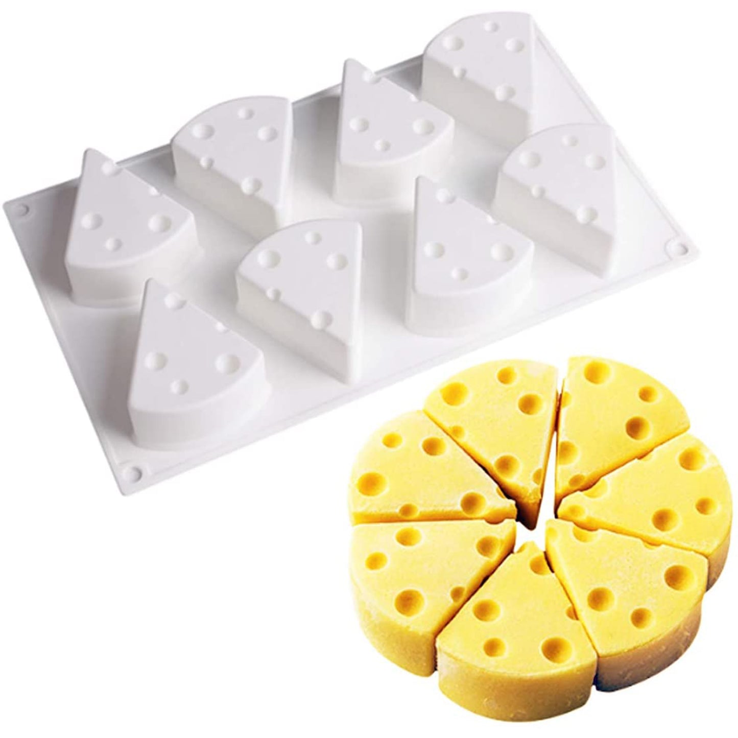 3D 8 Cavity Cheese Mold for Baking Mousse Cake Mold Soap Making Mould Ice Cream Dessert Mold - UG LAND INDIA