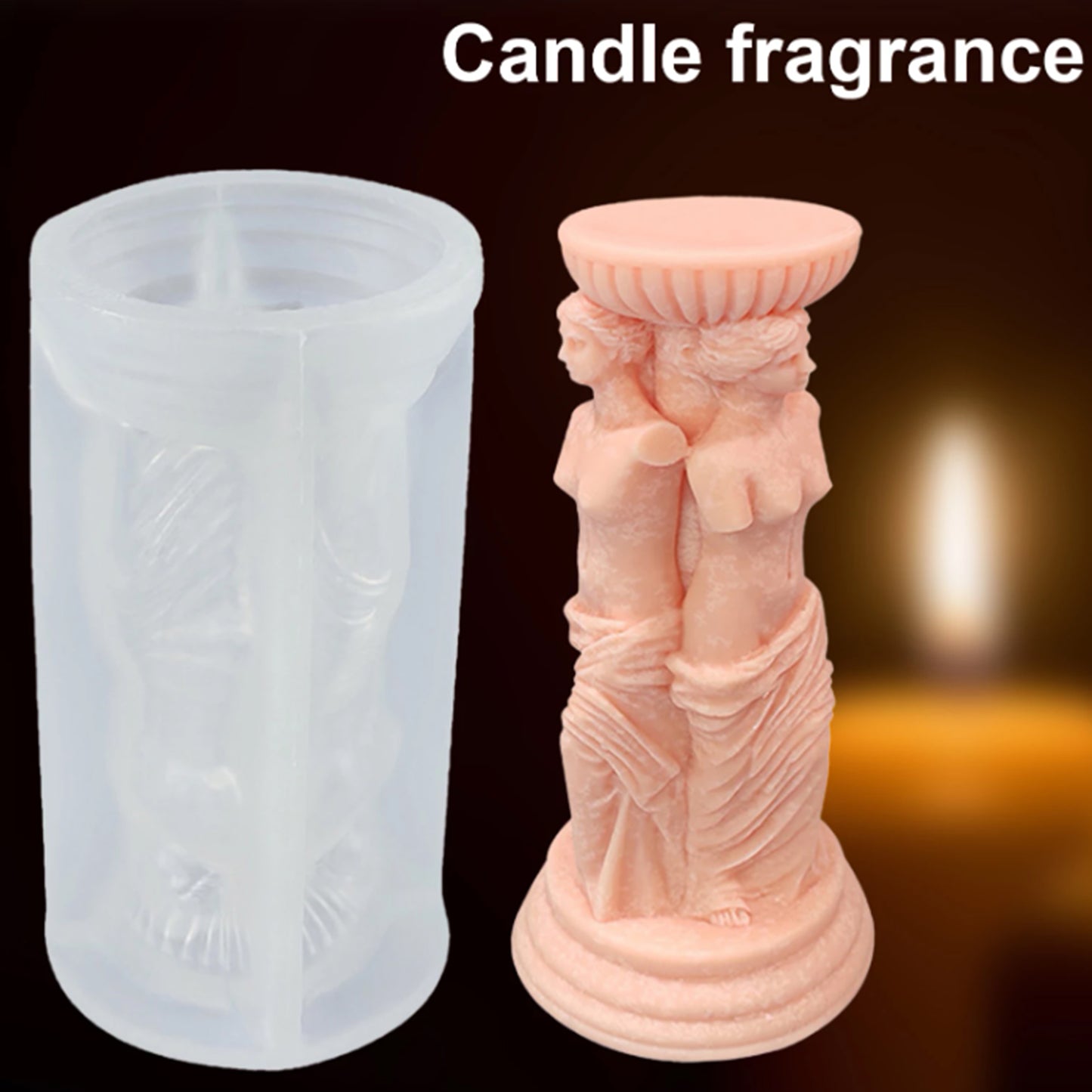 3D Venus Goddess Candle Mold DIY Soap Silicone Mould Plaster Woman Body Chocolate Cake Mold - UG LAND INDIA