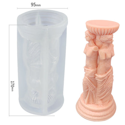 3D Venus Goddess Candle Mold DIY Soap Silicone Mould Plaster Woman Body Chocolate Cake Mold - UG LAND INDIA