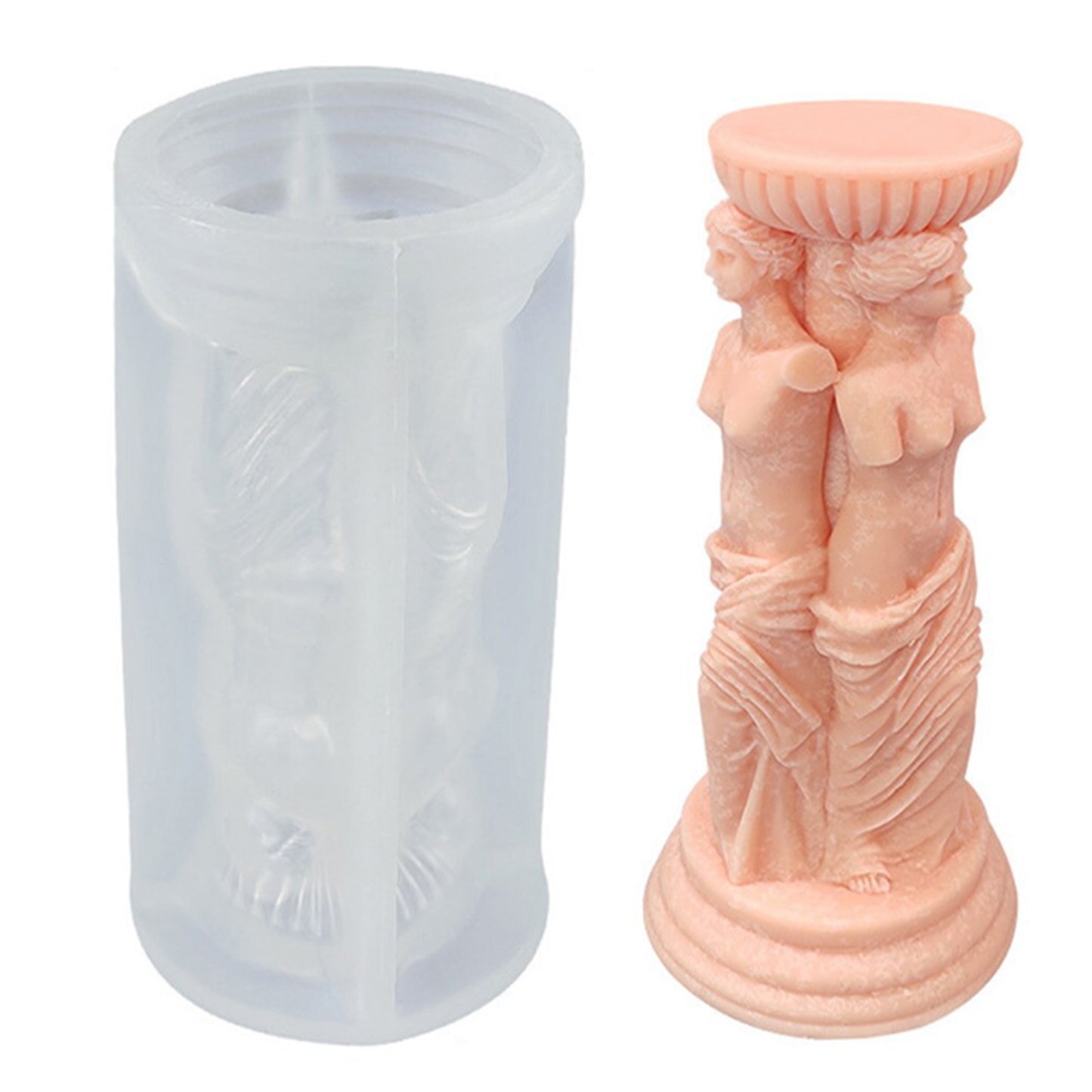 3D Venus Goddess Candle Mold DIY Soap Silicone Mould Plaster Woman Body Chocolate Cake Mold - UG LAND INDIA