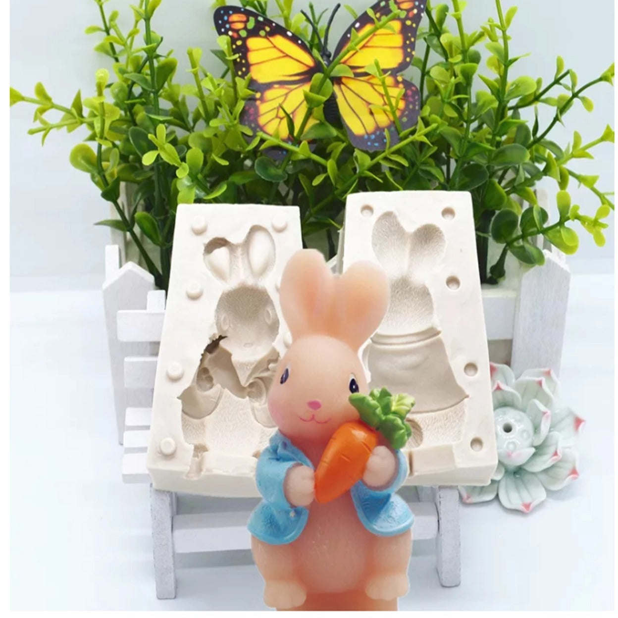 3D Rabbit Silicone Candle Mold DIY Fun Creativity For Home Decoration Wax Mould - UG LAND INDIA