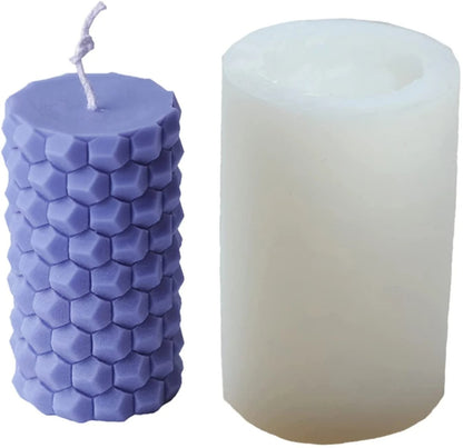 3D Honeycomb Pattern Bubble Silicone Candle Mould DIY Home Decor Candle Mold - UG LAND INDIA