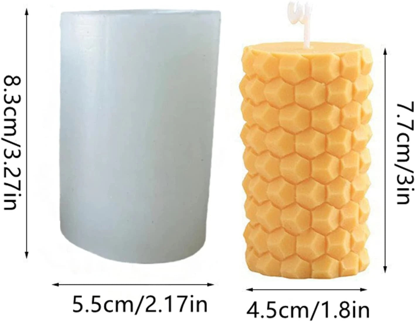 3D Honeycomb Pattern Bubble Silicone Candle Mould DIY Home Decor Candle Mold - UG LAND INDIA