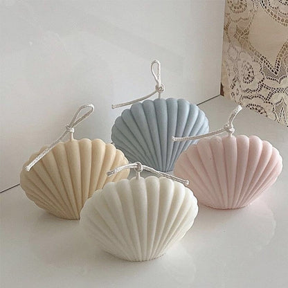 Seashell Candle Mold, Scollop Candle Mold, Shell Candle Mould, Wax Silicone Mold, Paraffin Candle, Mold, Soy Wax Mold. - UG LAND INDIA