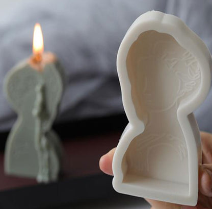 3D Silicone Portrait Mold Aromatherapy Candle Plaster DIY Candle Molds for Making Silicone - UG LAND INDIA