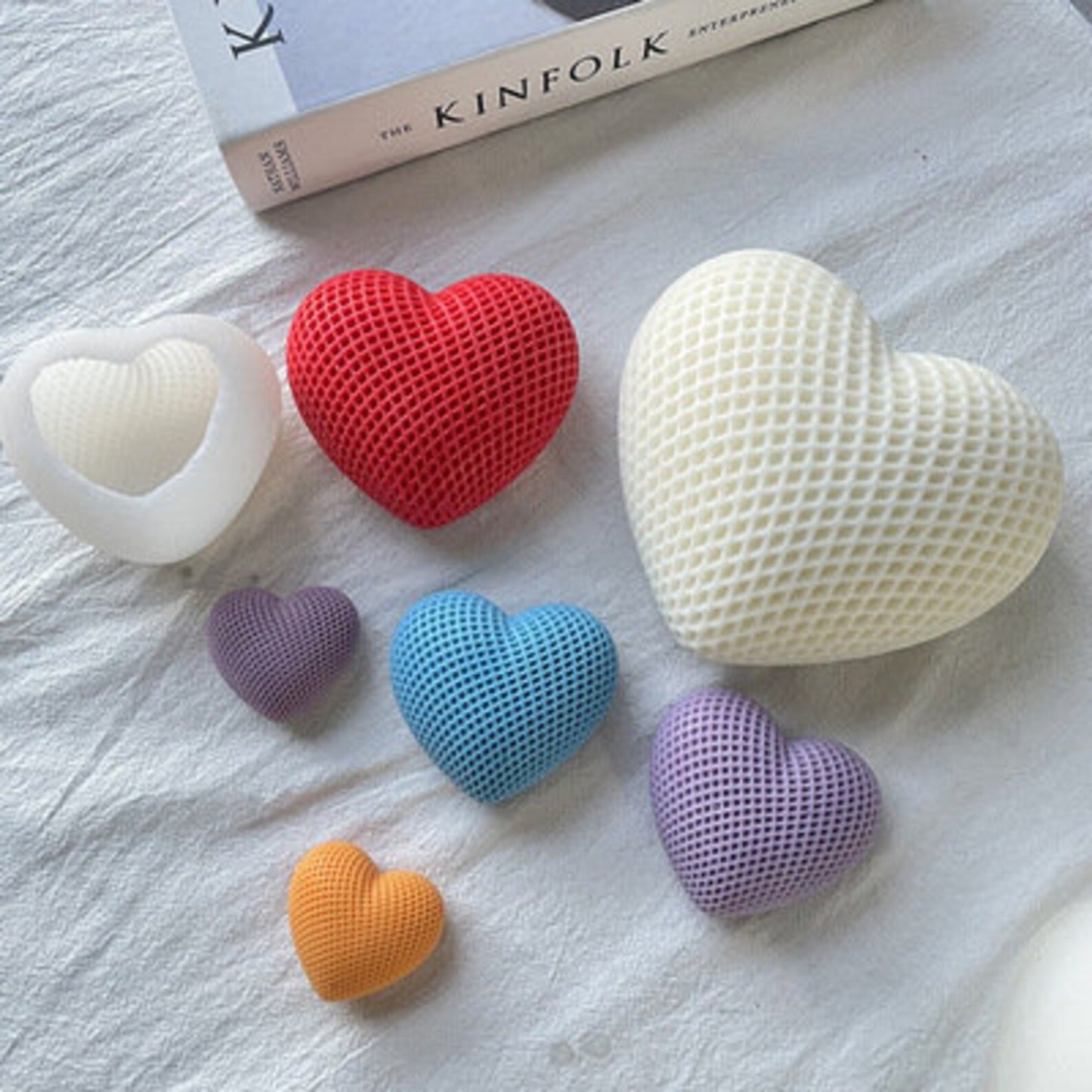 3D Woven Heart Love Silicone Candle Mold Love Heart Mousse Cake Heart-Shaped Aromatherapy Candle Mould Chocolate Baking Mold Molds Candle Moulds - UG LAND INDIA