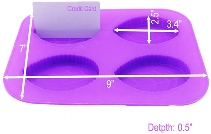 3D 4 Cavity Leaf Shaped Handmade Soap Muffin Resin Clay All Purpose Mold (Soap/Wax Weight : 50 Grams) - UG LAND INDIA