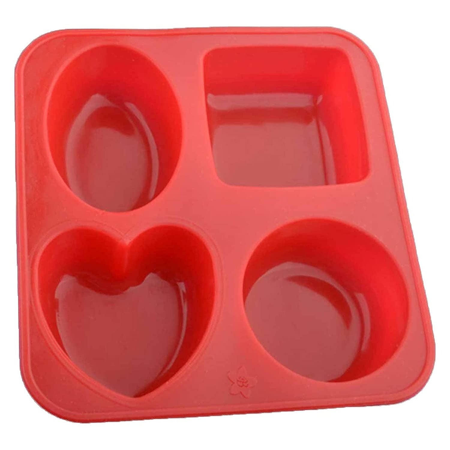 3D Circle, Square, Oval and Heart Shape Soap Mould, Multicolor Plaster Crafts Home Decor Weight 120g Approx - UG LAND INDIA