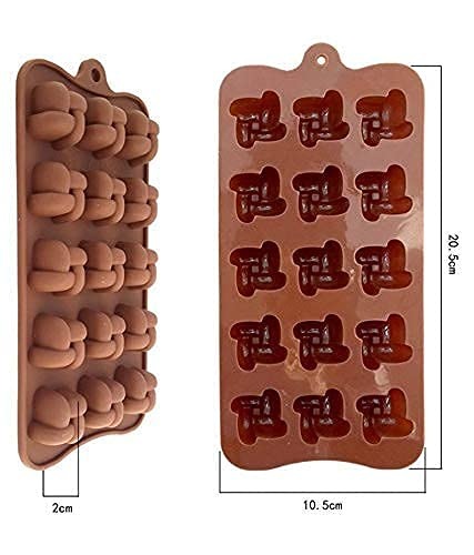 3D 15 Cavity Fun Geometric Shape Chocolate Mould Silicone Mold DIY Fun Creativity - UG LAND INDIA