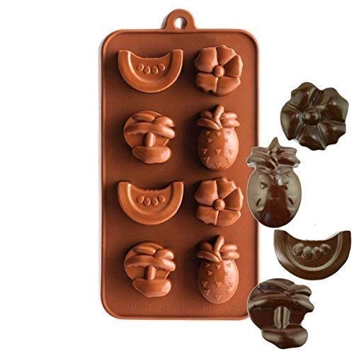 3D 8 Cavity Fruit Shape Chocolate Mould Jelly Candy Mould Cake Baking Mould - UG LAND INDIA