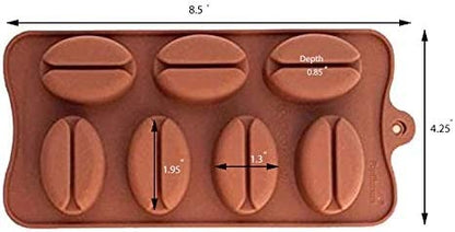 3D 7 Cavity Coffee Bean Silicone Chocolate Mold Pastry Decoration Ice Candy Jelly Making Homemade Mould - UG LAND INDIA