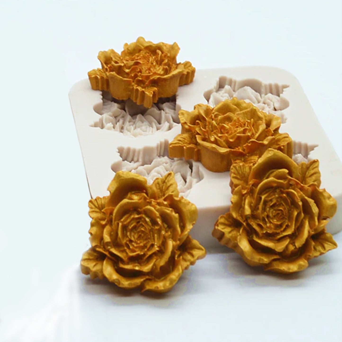 3D Roses Flower Mold For Fondant Chocolate Candy Clay Resin Silicone Mould - UG LAND INDIA