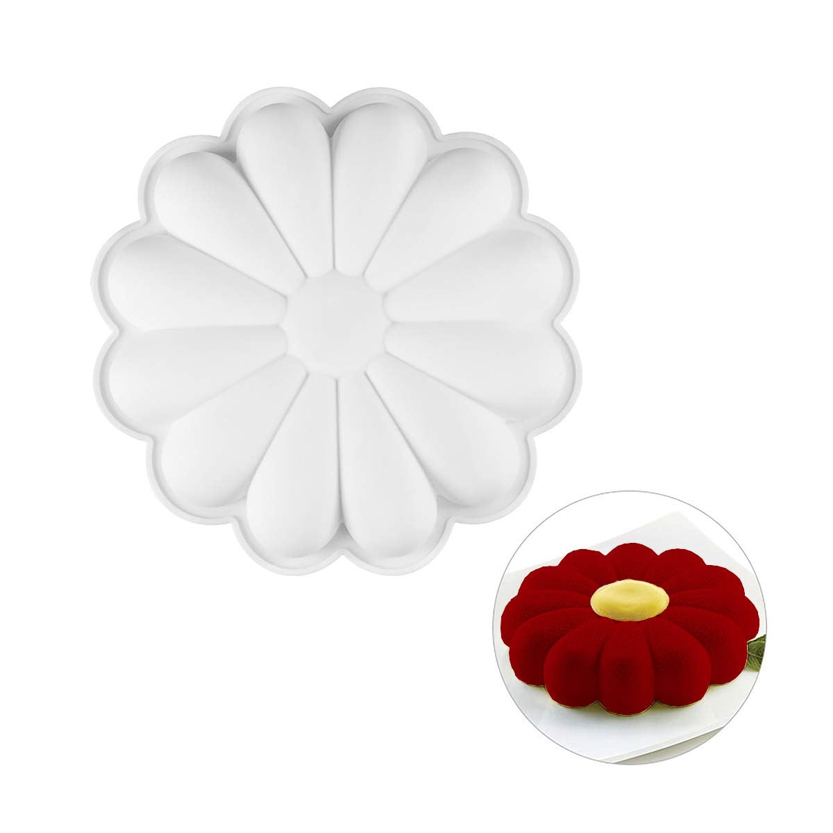 3D Sunflower Silicone Entremet Cake Mold Uses For Party Birthdays - UG LAND INDIA