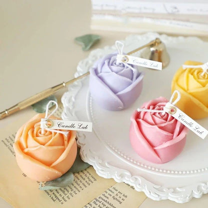 3D Rose Flower Silicone Candle Mold DIY Craft Cake Decor Valentine Day Gift Mould - UG LAND INDIA