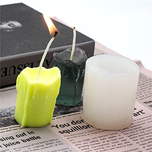 Burnt Shape Pillar Candle Mould Silicone Molds for Candle Making DIY Material Aromatherapy Plaster Mold - UG LAND INDIA