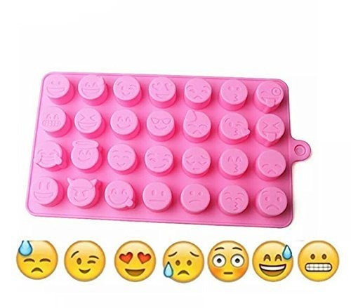 3D 28 Cavity Emoji Shape Silicone Chocolate Mould For Cake Decoration Candy Toffee Making - UG LAND INDIA