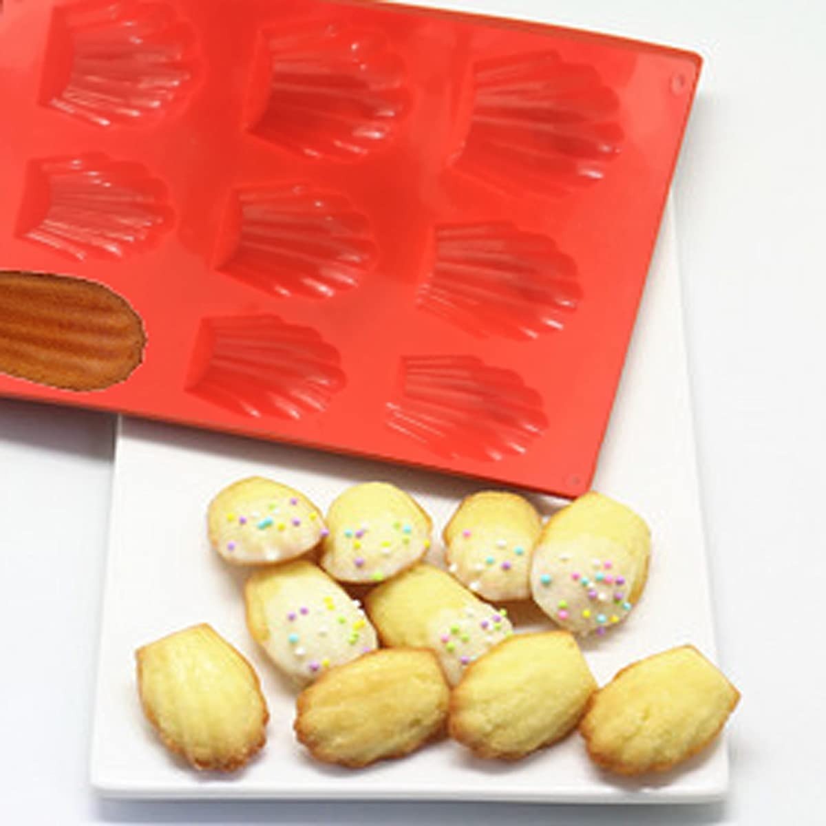 3D 9 Cavity French Madeleine Silicone Cake Tin Shell Chocolate Cookie Mould Candy Mold Ice Cube Tray - UG LAND INDIA