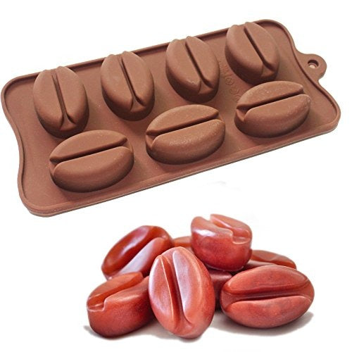 3D 7 Cavity Coffee Bean Silicone Chocolate Mold Pastry Decoration Ice Candy Jelly Making Homemade Mould - UG LAND INDIA