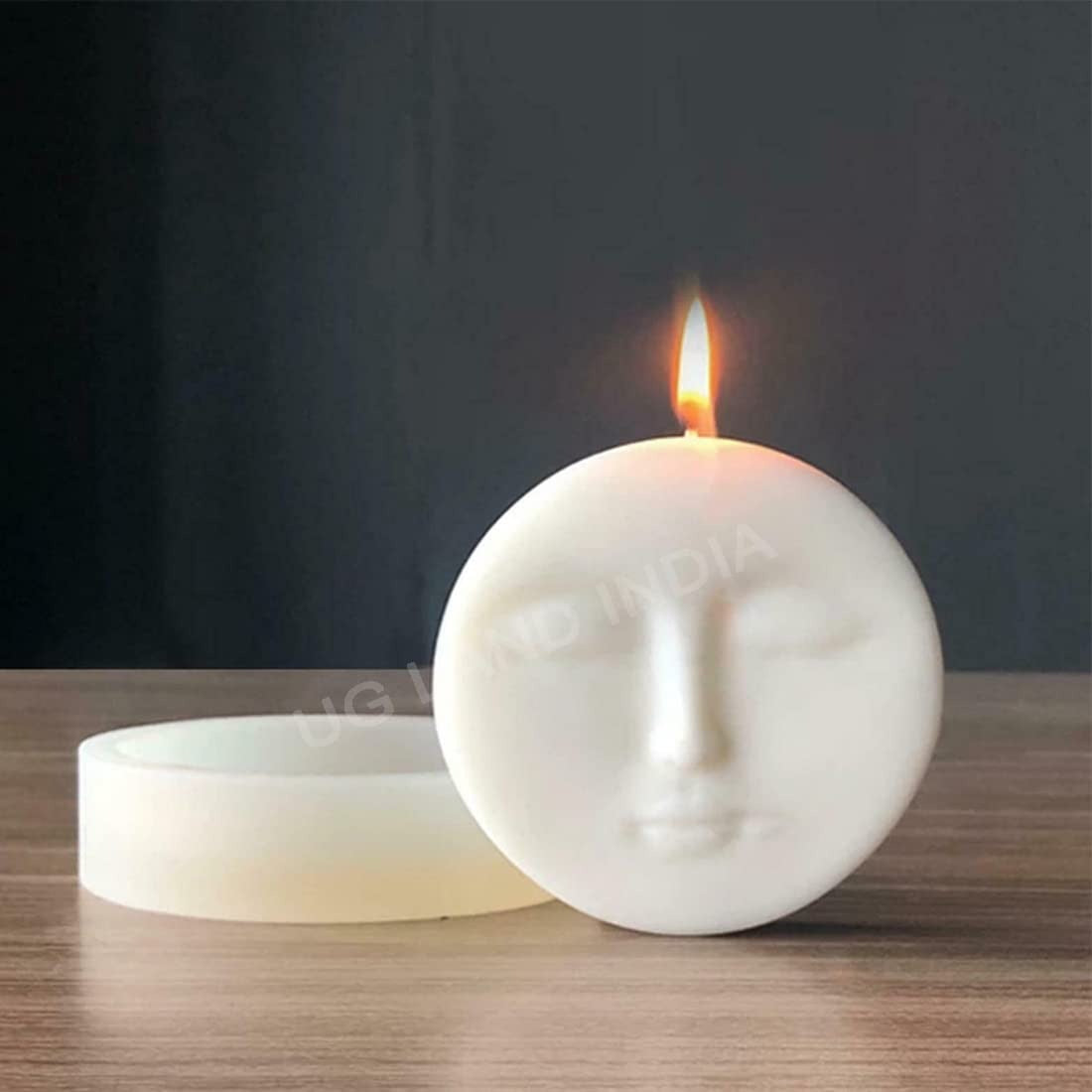 Human face candle mold silicone moluld making wax candles - UG LAND INDIA