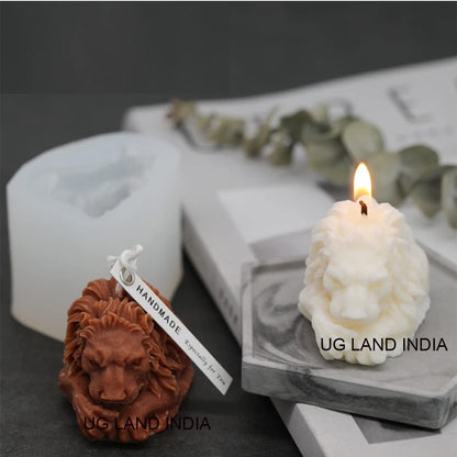 3D Lion Candle Mold Food Grade Silicone Mould Candle Silicone Molds Candle - UG LAND INDIA