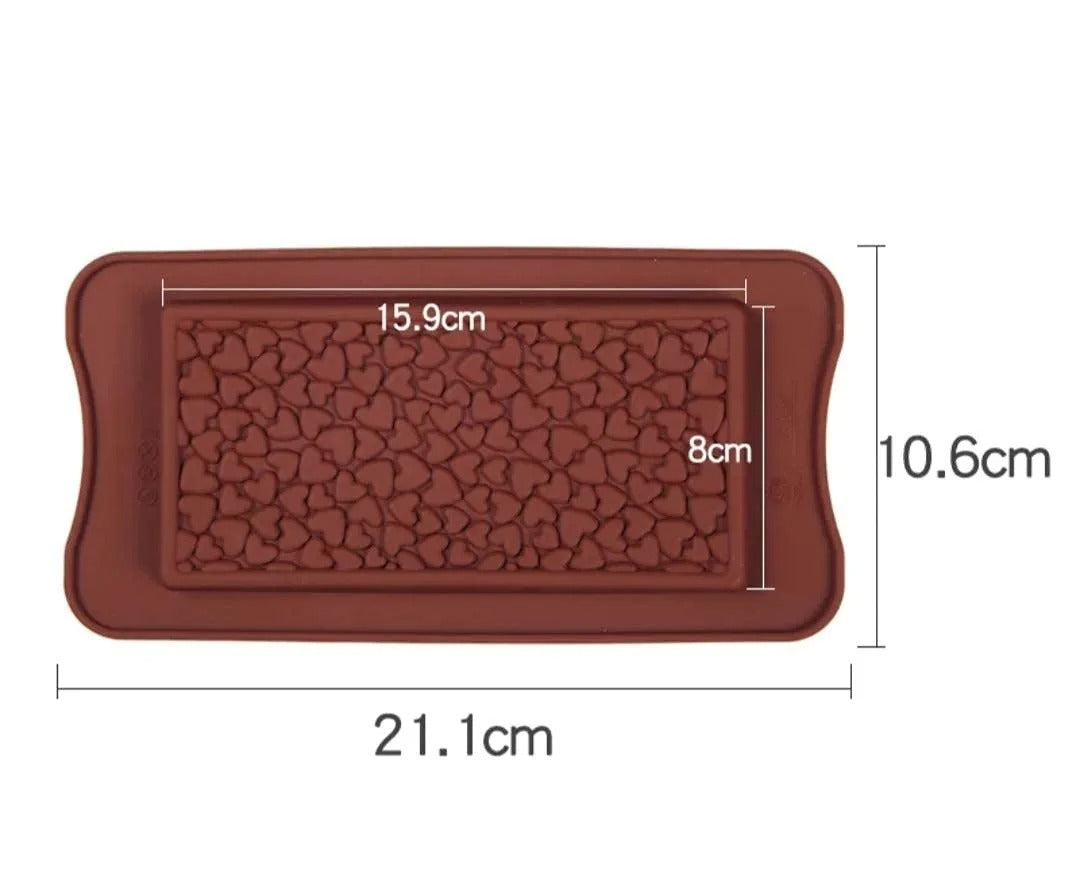 3D Small Mini Heart Designs Chocolate Silicon Mould Bar Candy Soft Flexible Food Grade Silicon Mould Silicon Moulding Tray - UG LAND INDIA