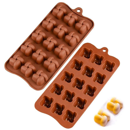 3D 15 Cavity Fun Geometric Shape Chocolate Mould Silicone Mold DIY Fun Creativity - UG LAND INDIA