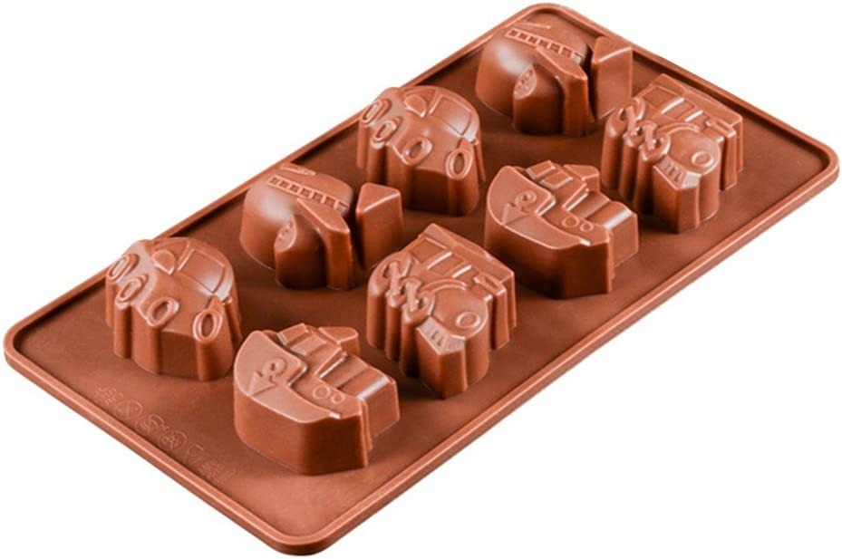 3D 8 Cavity Silicone Chocolate Molds Car Ship Boat Shaped Pans Candy Molds Chocolate Mould Ice Cube Trays - UG LAND INDIA