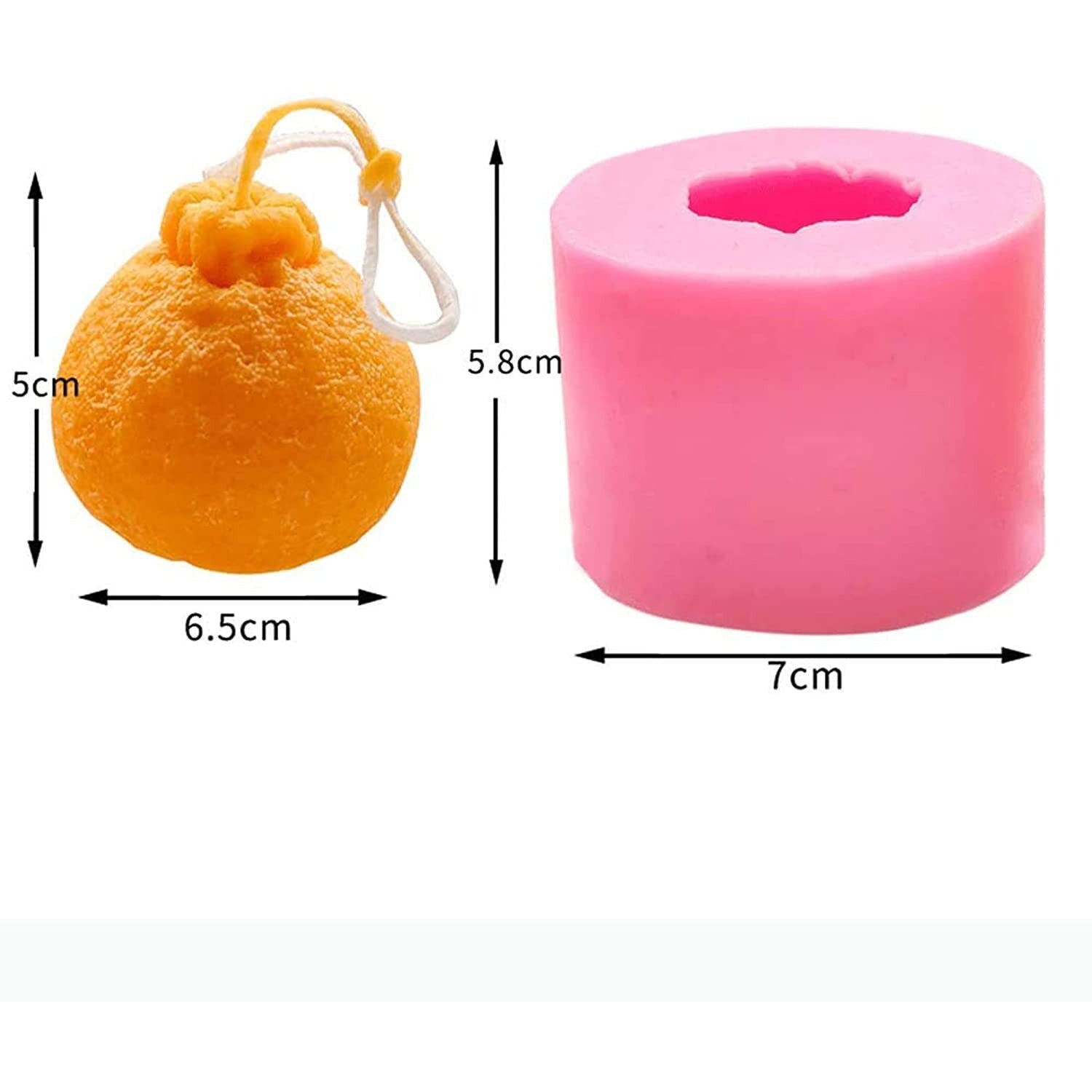 Orange shape silicone candle mold fancy wax mould - UG LAND INDIA