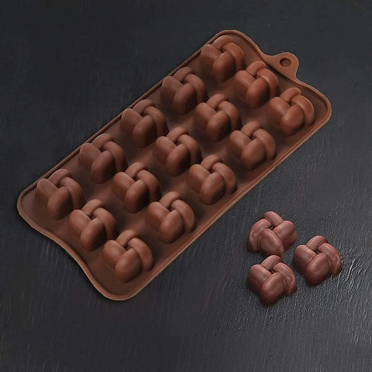 3D 15 Cavity Fun Geometric Shape Chocolate Mould Silicone Mold DIY Fun Creativity - UG LAND INDIA