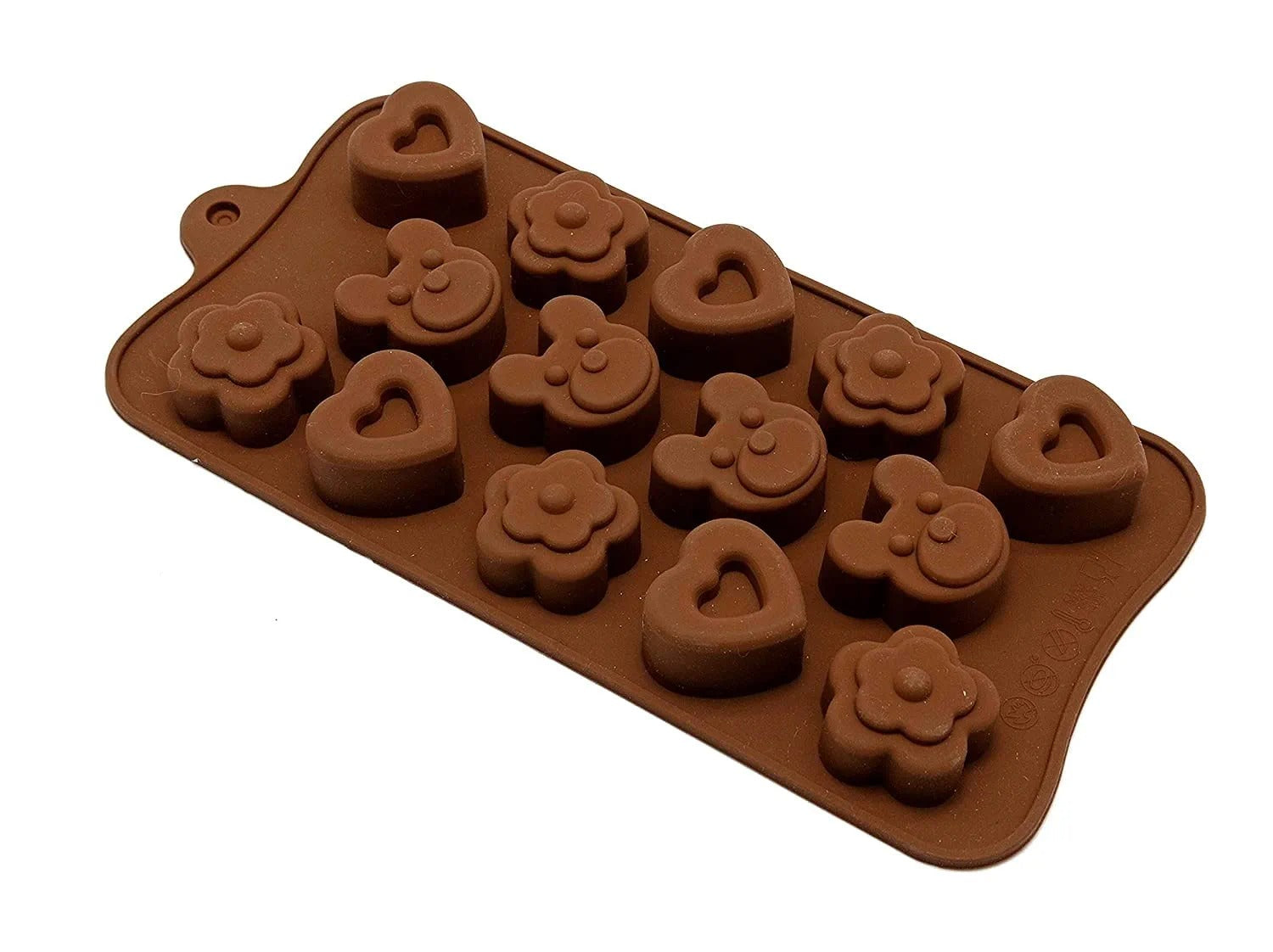 3D 14 Cavity Teddy Heart Flower Shape Silicone Chocolate Mold For Cake Pastry Decoration - UG LAND INDIA