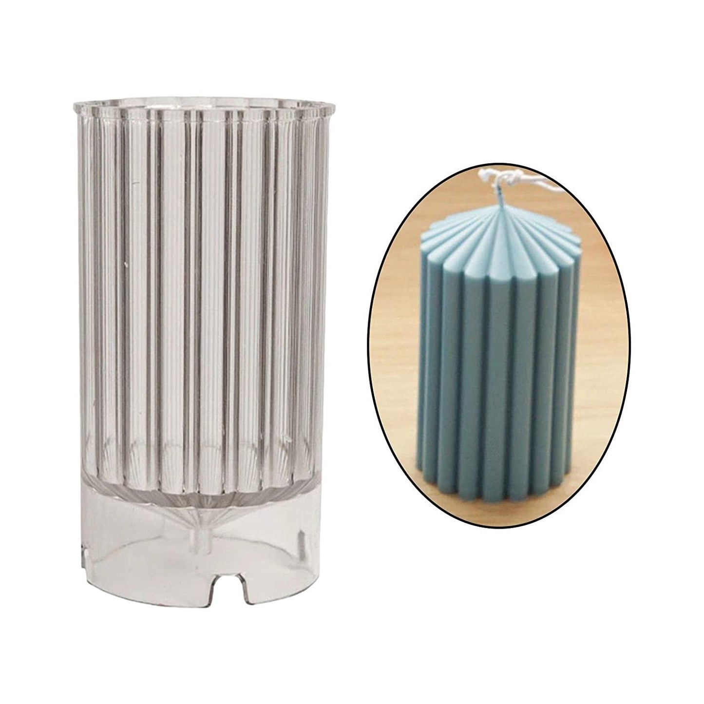 3D Ribbed Tall Pillar Structural Aesthetic Candle Mold Polycarbonate Mould - UG LAND INDIA