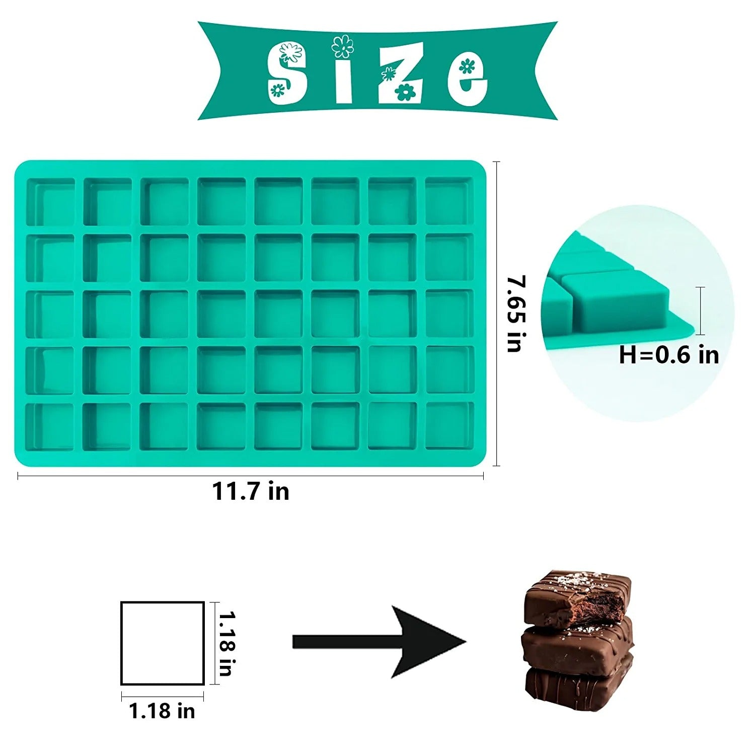 Cavities Square Silicone Candy Molds Mini Silicone Mold for Hard Candy  Chocolate Gummy Caramel Ice Cubes - China Silicon Candy Mold and Candy Mold  price