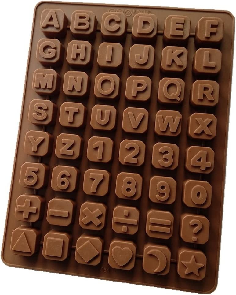 3D 26 Letters Alphabet Operators Chocolate Mould  Ice Cube Tray Chocolate Candy DIY Mold Silicone Cake Decorating Fondant Baking Molds - UG LAND INDIA