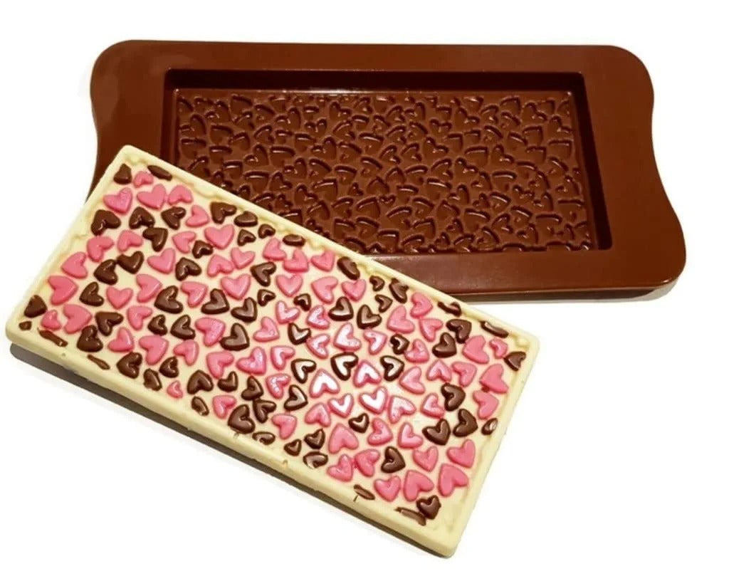 3D Small Mini Heart Designs Chocolate Silicon Mould Bar Candy Soft Flexible Food Grade Silicon Mould Silicon Moulding Tray - UG LAND INDIA