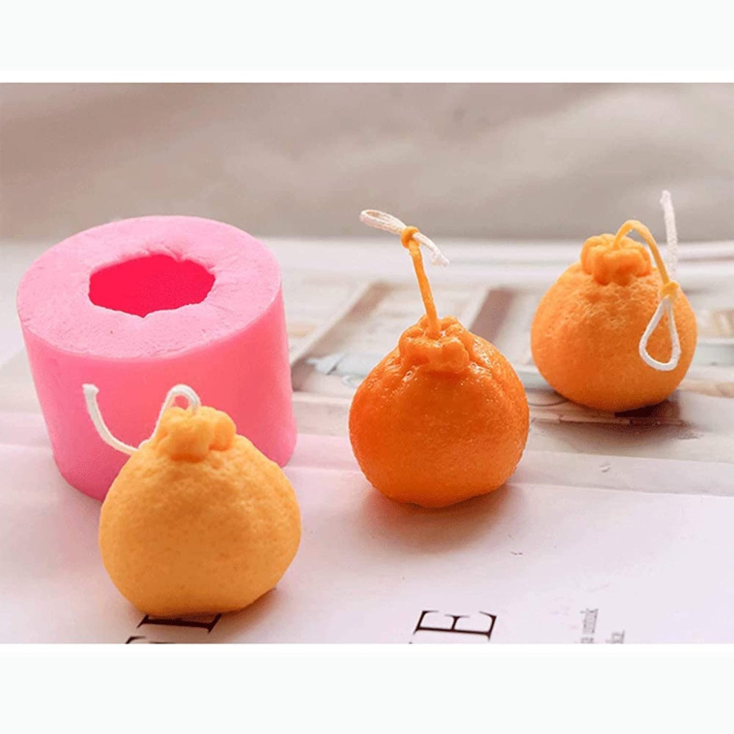 Orange shape silicone candle mold fancy wax mould - UG LAND INDIA