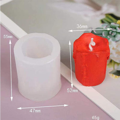 Burnt Shape Pillar Candle Mould Silicone Molds for Candle Making DIY Material Aromatherapy Plaster Mold - UG LAND INDIA