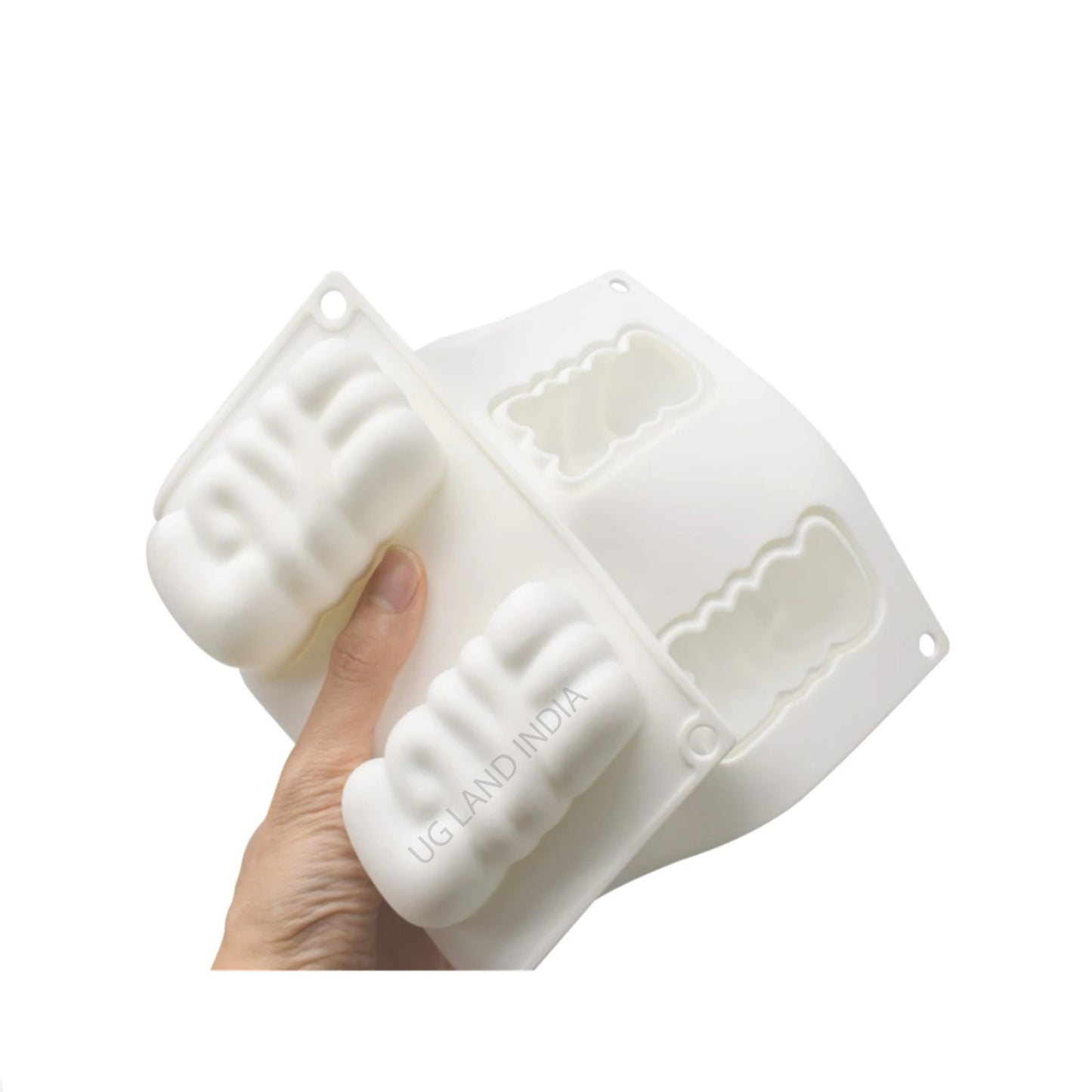 3D 6 Cavity Cloud Lane Shape Baking Home Party Wedding Silicone Mould Mousse - UG LAND INDIA