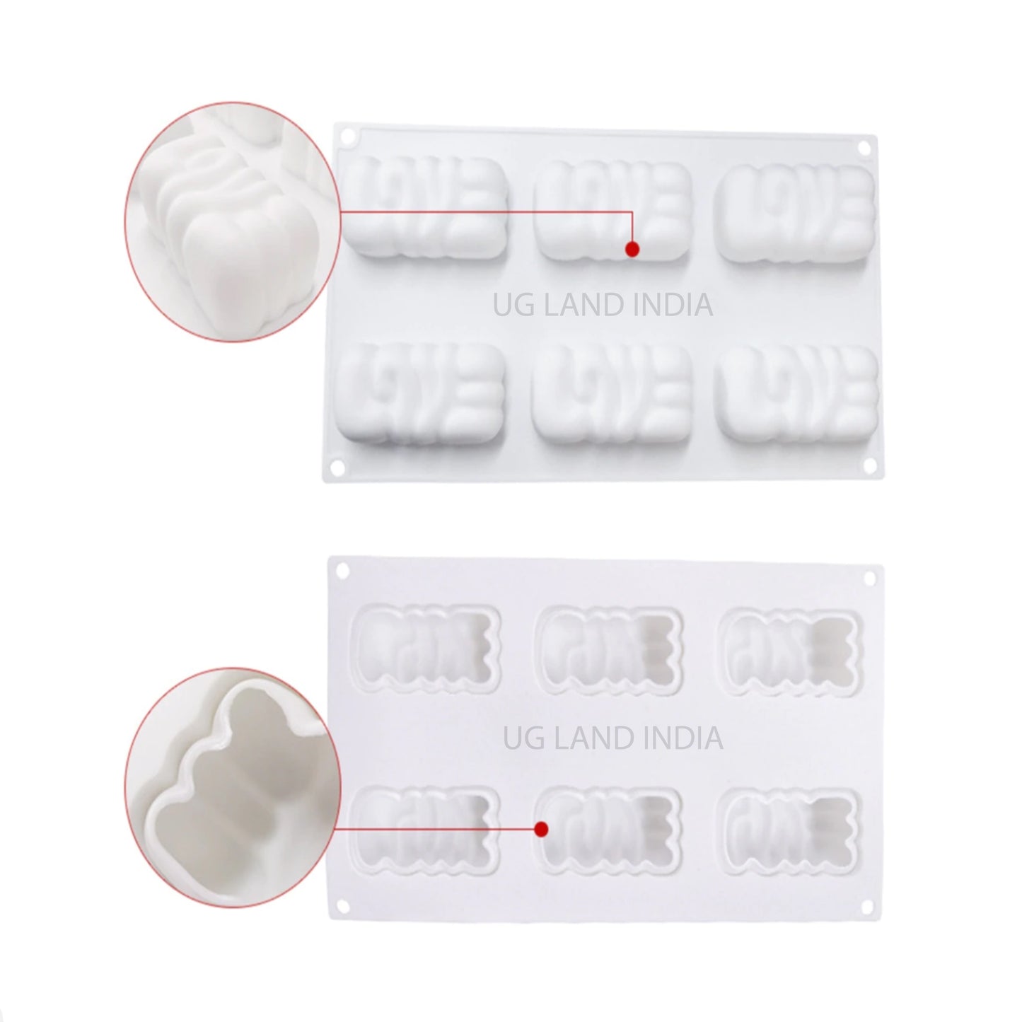 3D 6 Cavity Cloud Lane Shape Baking Home Party Wedding Silicone Mould Mousse - UG LAND INDIA