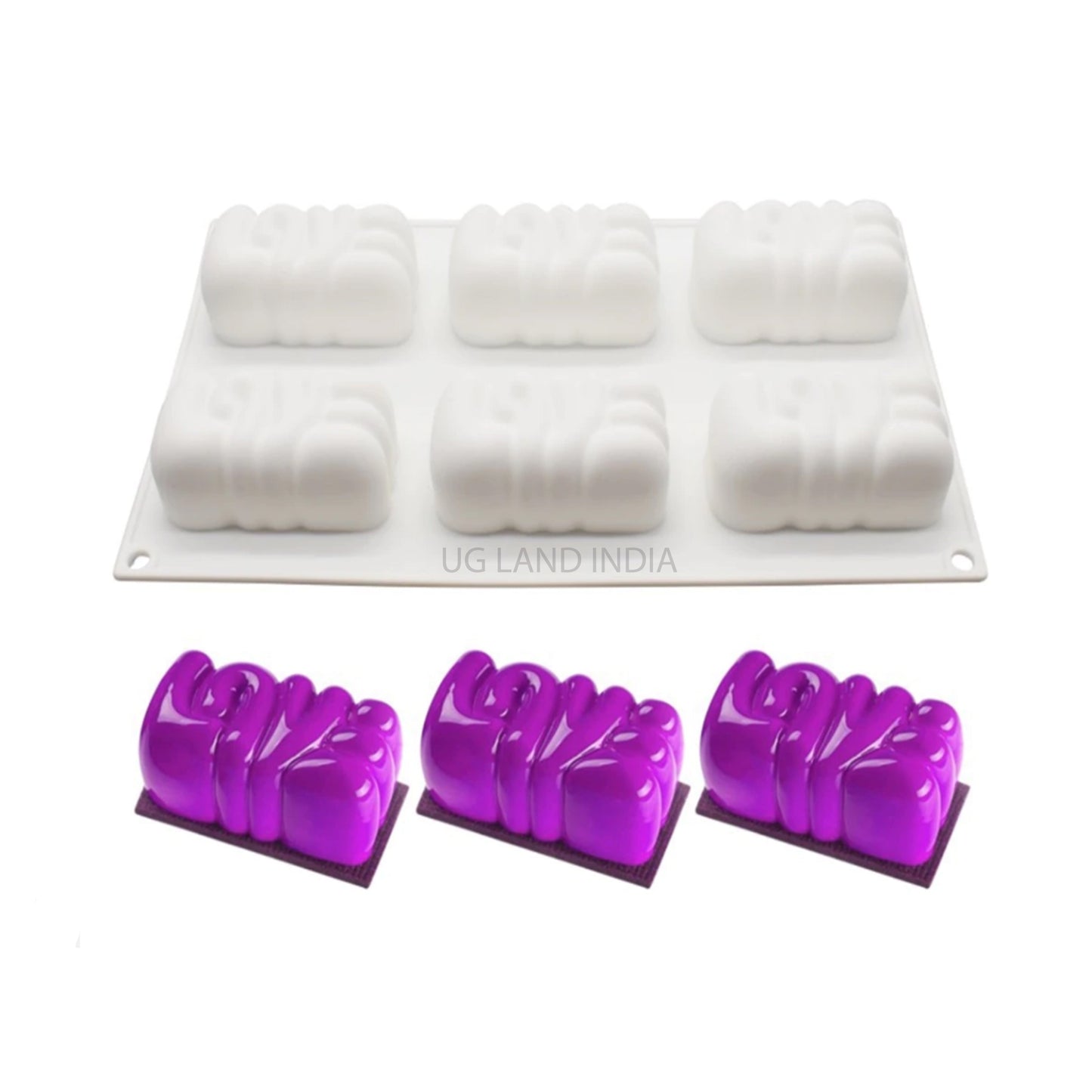 3D 6 Cavity Cloud Lane Shape Baking Home Party Wedding Silicone Mould Mousse - UG LAND INDIA