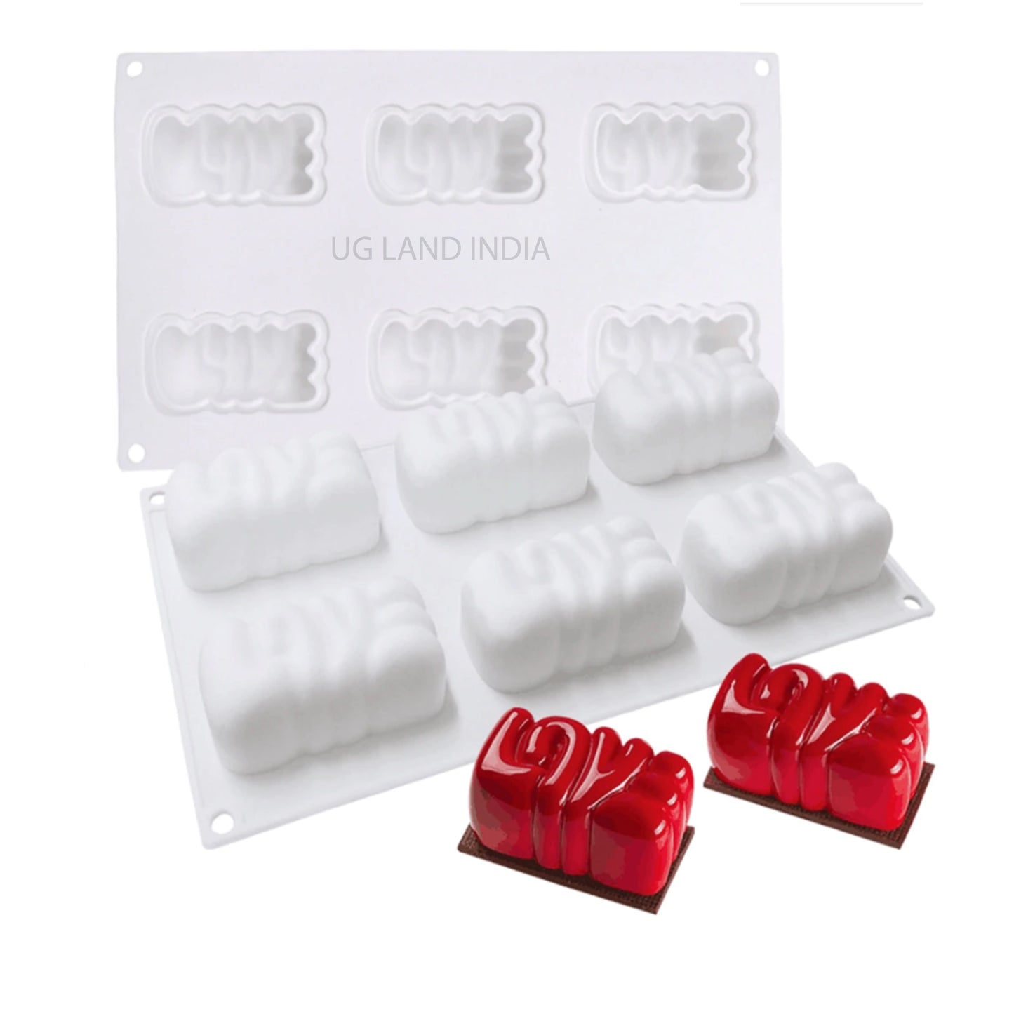 3D 6 Cavity Cloud Lane Shape Baking Home Party Wedding Silicone Mould Mousse - UG LAND INDIA