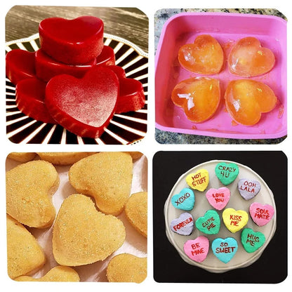 3D 6 Cavity Heart Shaped Silicone Mold for Soap Jelly Pudding Handmade Soap Mould Candy - UG LAND INDIA