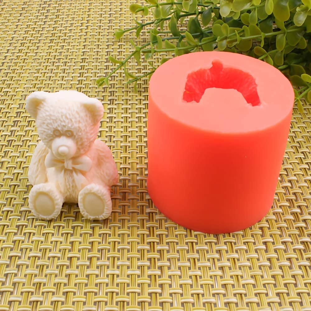 3D Teddy Bear Silicone Candle Mold, DIY Home decor Mould - UG LAND INDIA