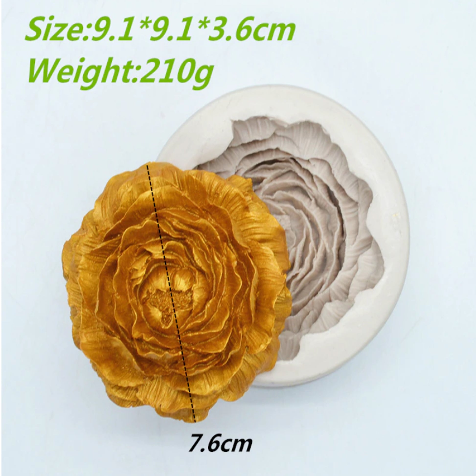 3D Rose Flower Silicone Candle Molds Valentine Heart Shaped DIY