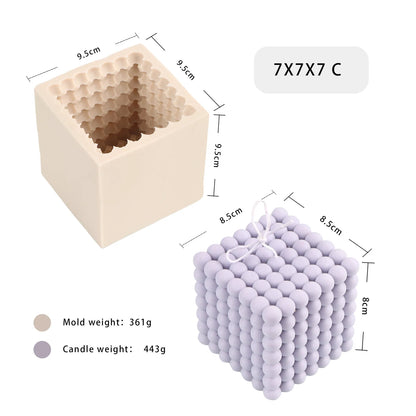 3D Big Bubble Mold Geometric 7 Layer Candle Molds Silicone Mold Candle Making Craft - UG LAND INDIA