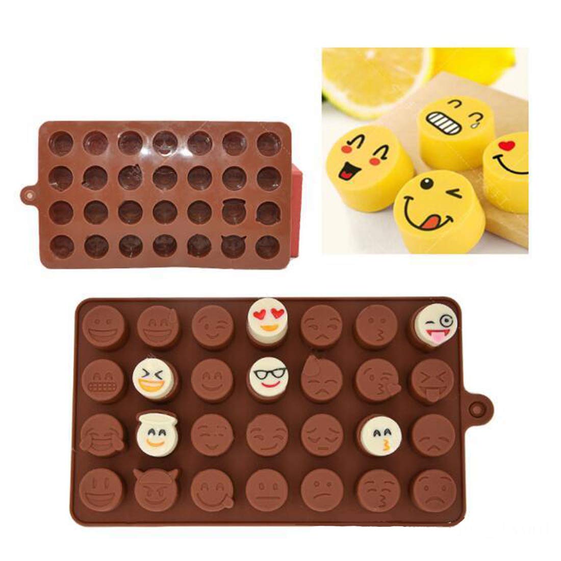 3D 28 Cavity Emoji Shape Silicone Chocolate Mould For Cake Decoration Candy Toffee Making - UG LAND INDIA