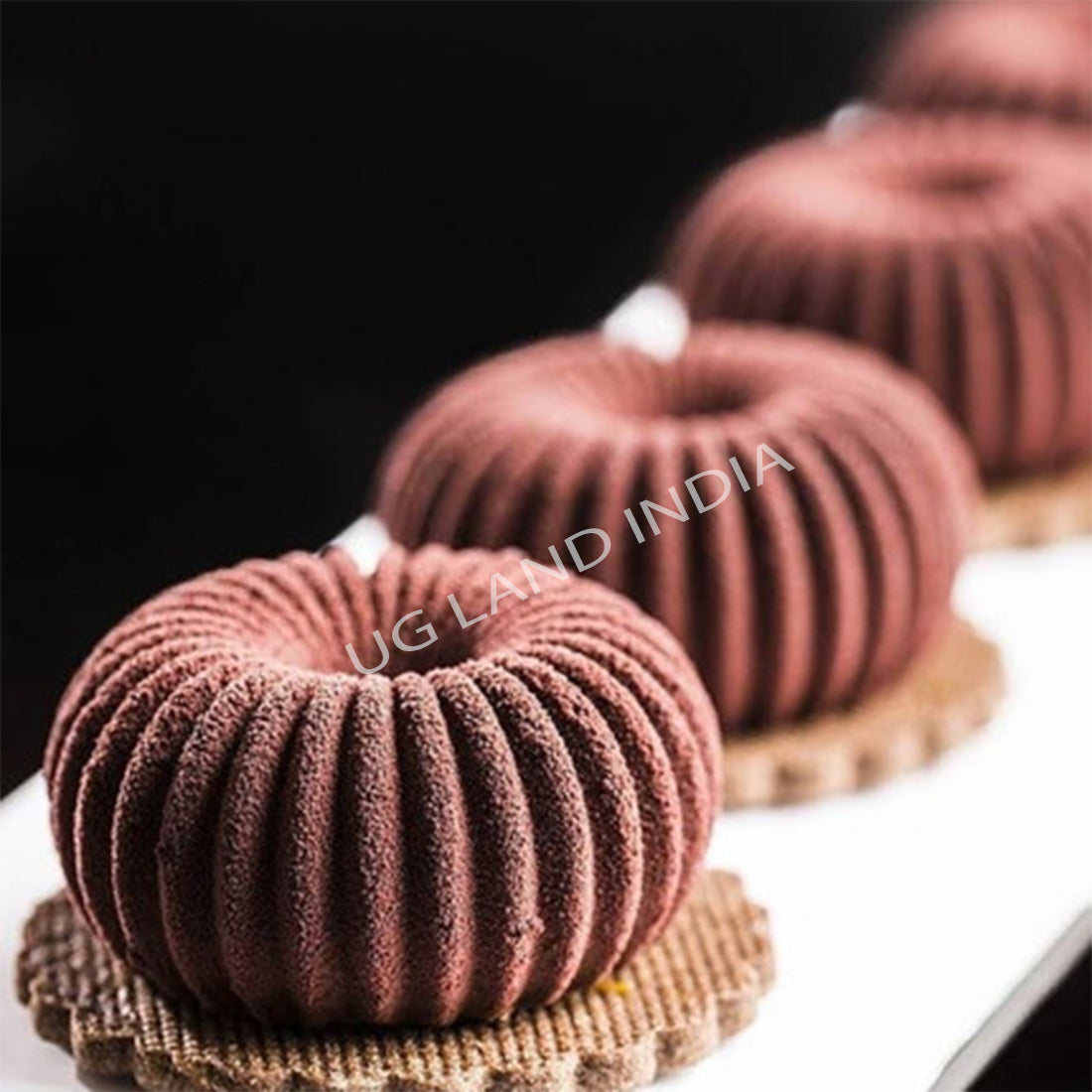 3D 6 Cavity Donut Shape Baking Molds Dessert Molds for Pastry Truffle Pudding Jelly Cheesecake Silicone Mold - UG LAND INDIA