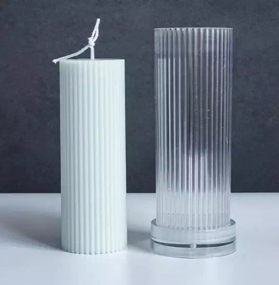 3D Pillar Cylinder Polycarbonate Candle Mould For Home Decoration - UG LAND INDIA