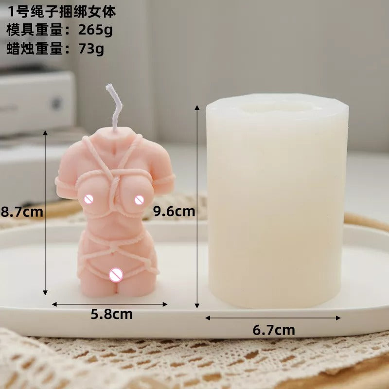 3D Women Body Silicone Mold for making candles, resin, soap, candle mould, nude, Female linger - UG LAND INDIA