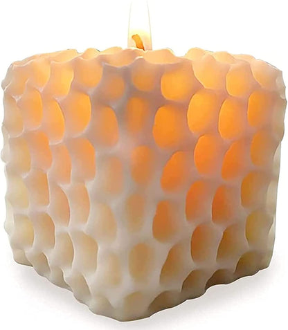 3D Square Honeycomb Shape Candle Molds Scented Candle Making Silicone Gypsum Mold - UG LAND INDIA